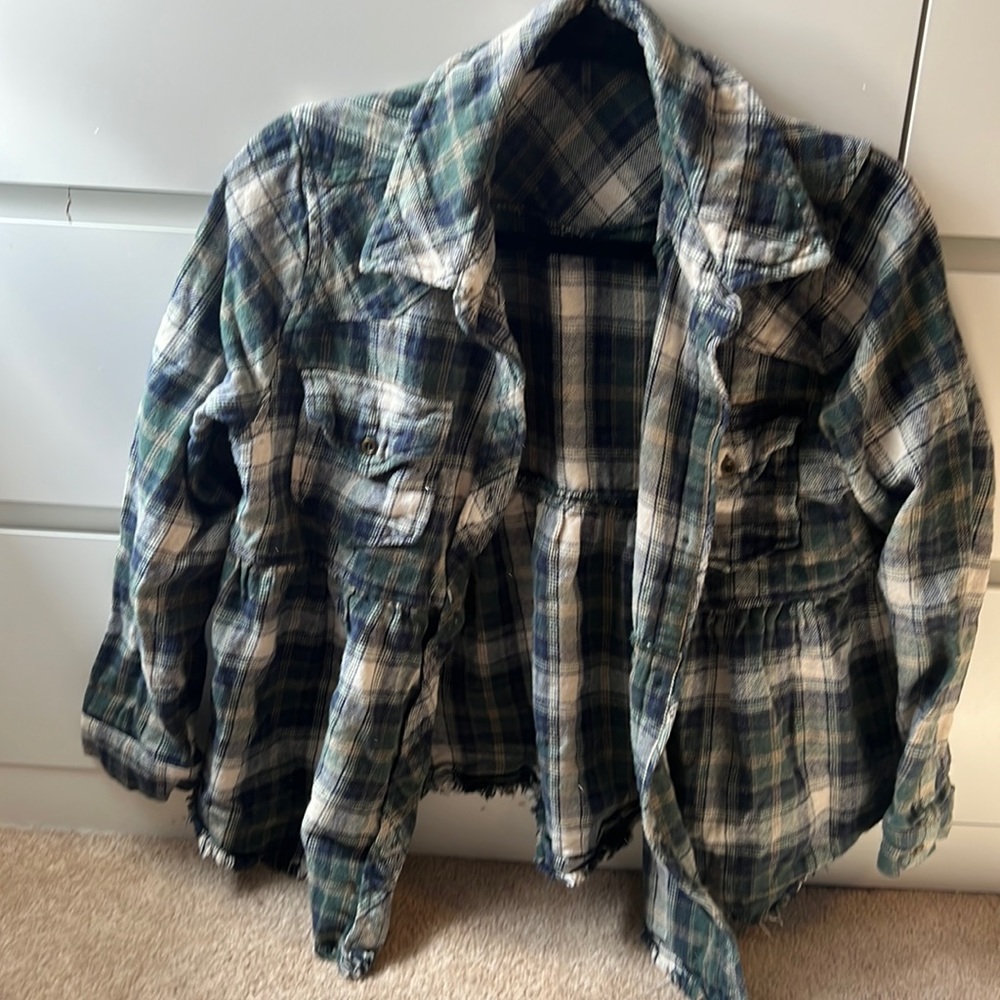 Entro green ab cream flannel